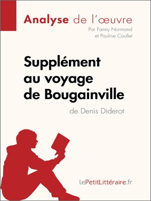 cover image of Supplément au voyage de Bougainville de Denis Diderot (Analyse de l'oeuvre)